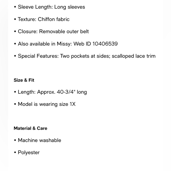 I.N.C. International Concepts Lace Trim Chiffon Wrap Rope Sz 2X - Picture 3 of 4